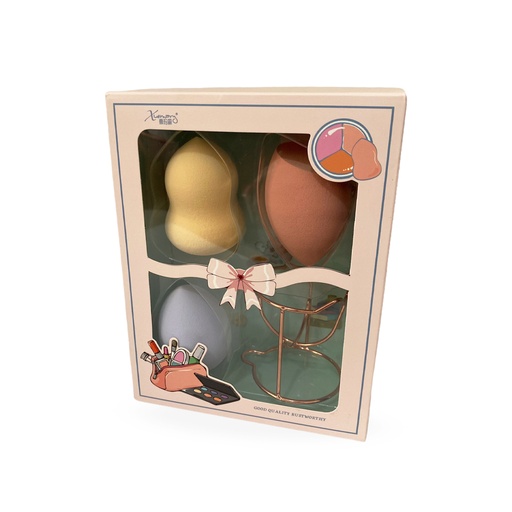 [X8404] KIT DE BEAUTY BLENDERS CON BASE