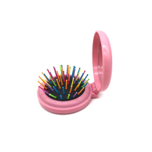[TEMPMINI CEPILLO ROSADO CHIC CON ESPEJO] MINI CEPILLO ROSADO CHIC CON ESPEJO