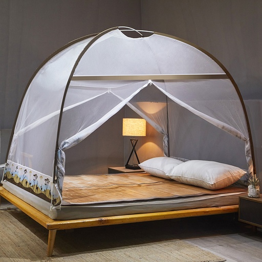 [LSZ3] MOSQUITERO CARPA CAFÉ- COLCHÓN QUEEN