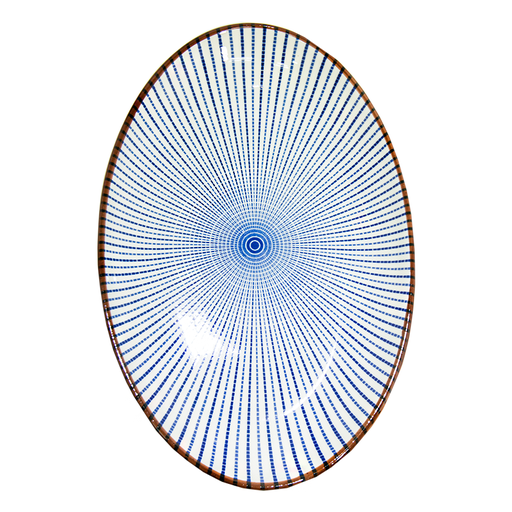[B02JS19130] NIPON - PLATO OVULAR PORCELANA ESTILO CLÁSICO 12"