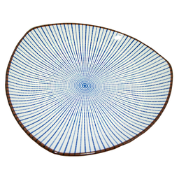 [B02JS19140] 日式陶瓷 -  三角浅式盘 家用餐具 11寸
