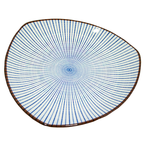[B02JS19140] NIPON - PLATO TRIÁNGULO PORCELANA ESTILO CLÁSICO 11"