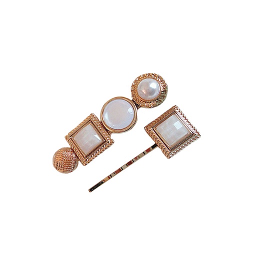 [BIS015] SET DE PINZAS DE LUJO UNICA PERLA