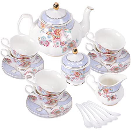 [B03JS19109] JUEGO DE CAFÉ 21 PIEZAS FLOR