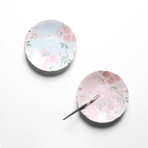 [BCN-PES4] PES 7 IN ROUND PLATE -SAKURA