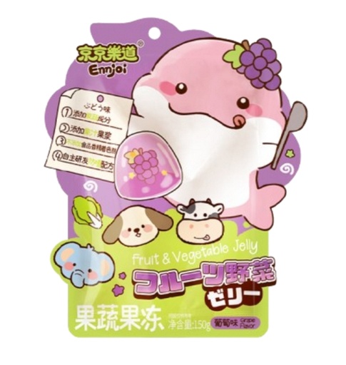 [A2CN-JJLD24] 京京乐道 水果果蔬果冻葡萄味 150G