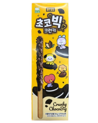[A2KR-BT21-01] 韩国 BT21 巧克力香脆棒饼 54G