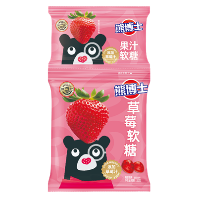 [A2CN-XFJ98] 徐福记 熊博士果汁软糖袋装 草莓 20G