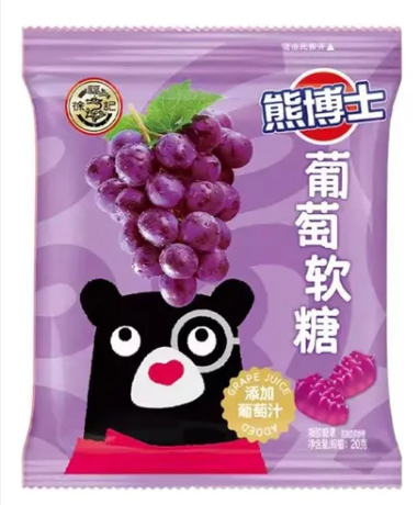 [A2CN-XFJ99] 徐福记 熊博士果汁软糖袋装 葡萄 20G