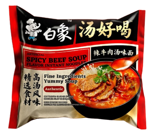 [A7CN-BX9] 白象 汤好喝辣牛肉汤味面 111G